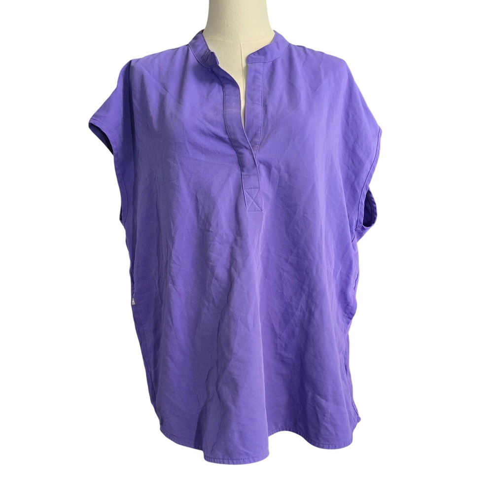 FIGS Rafaela Scrub Top Purple Technical Collection XL Short Sleeve WXXSW1003